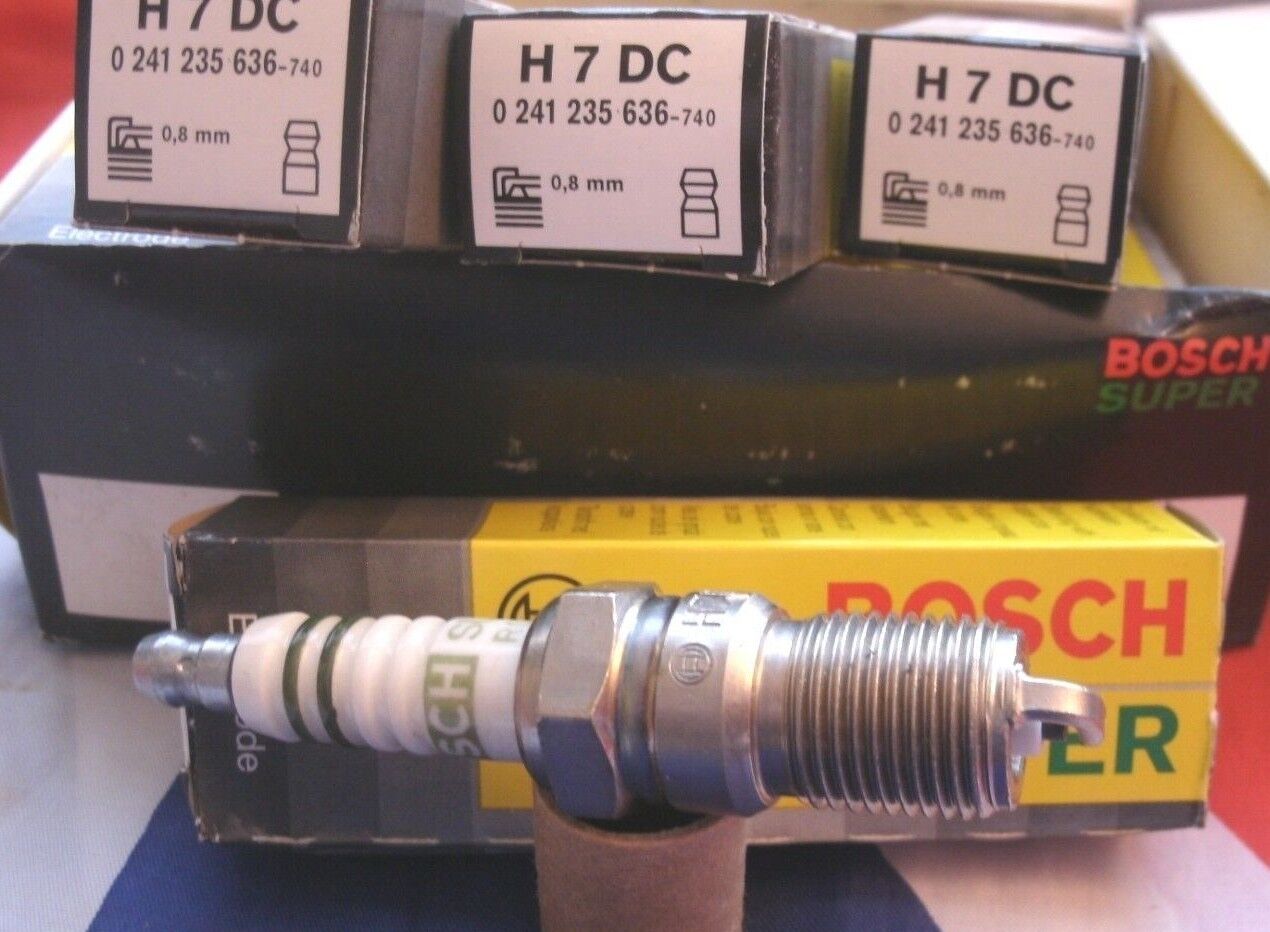 ONE NEW SET OF 4 H7DC Genuine Boxed Bosch Super Spark Plugs 0241235636-740.