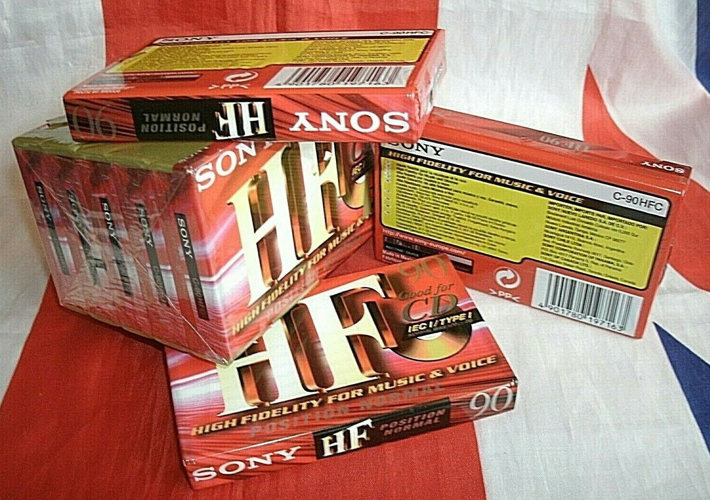 NEW Sony HF-90 Ferric Blank Cassette Tapes Total 8 NEW SEALED for Music & Voice