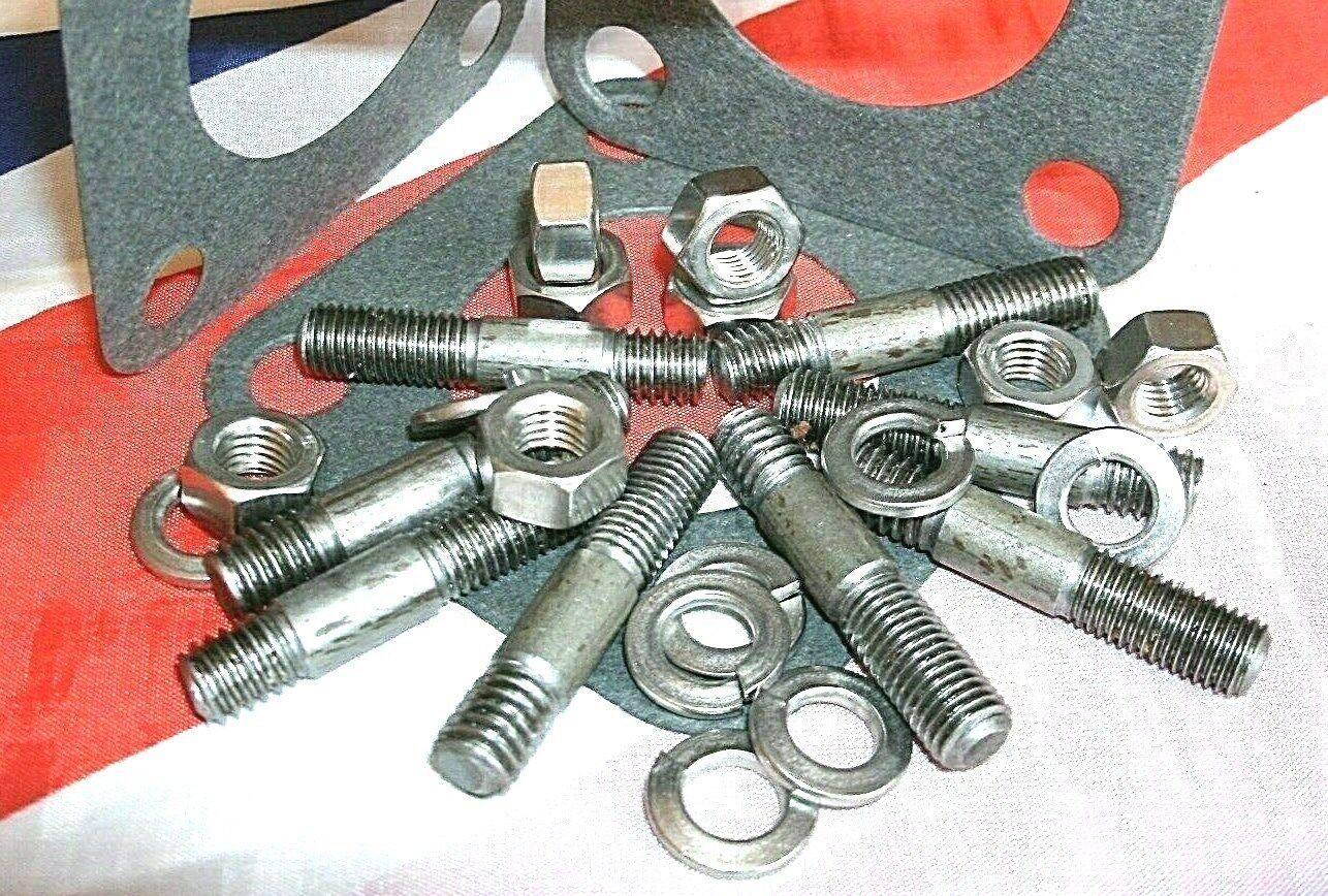 Land Rover FC Carburettors Mount Kit for manifold Studs Nuts Springs Washers