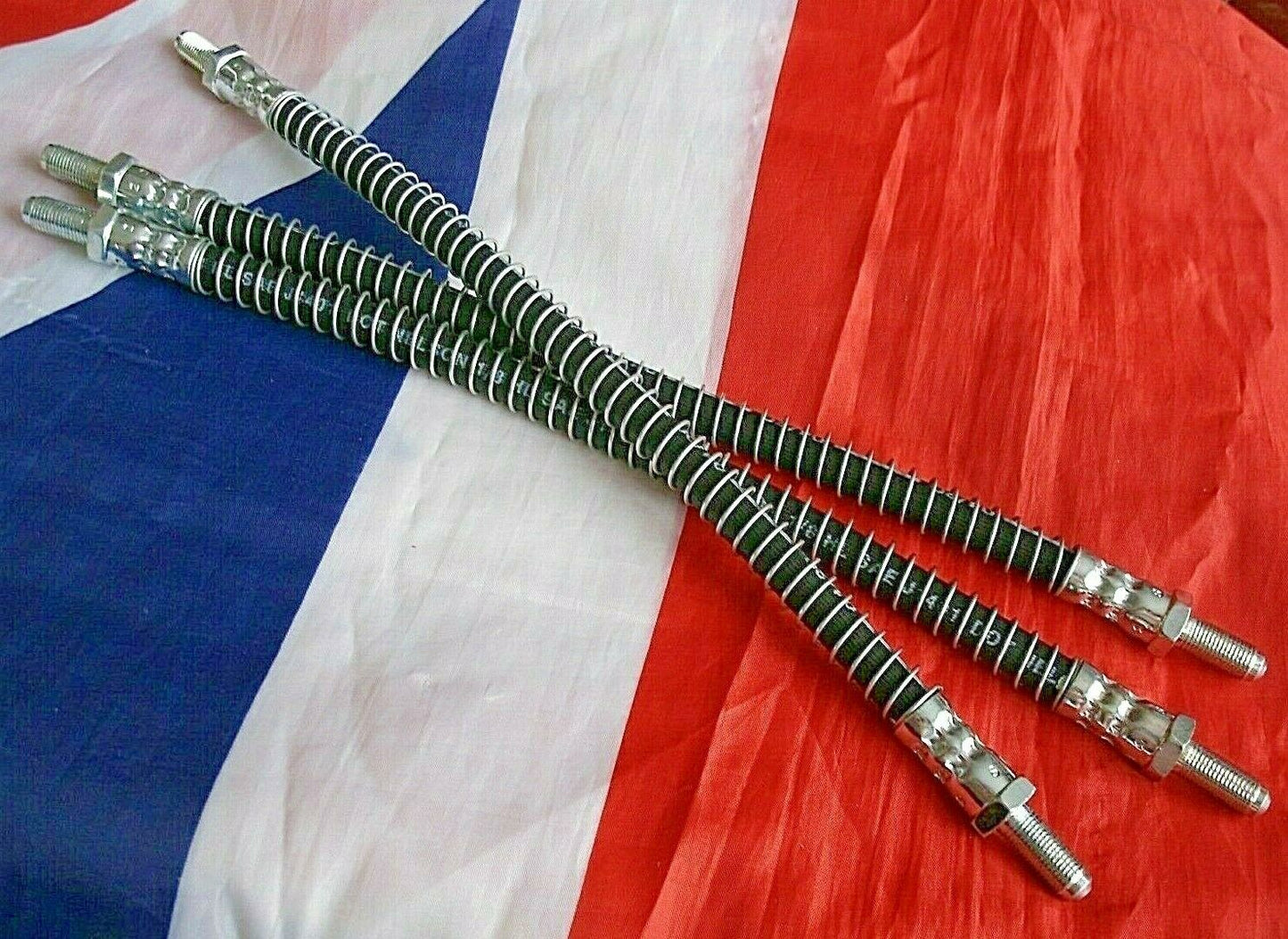 PANTHER KALLISTA GUARDED UPGRADE RUBBER BRAKE HOSE SET 0F 3 FRONT & REAR