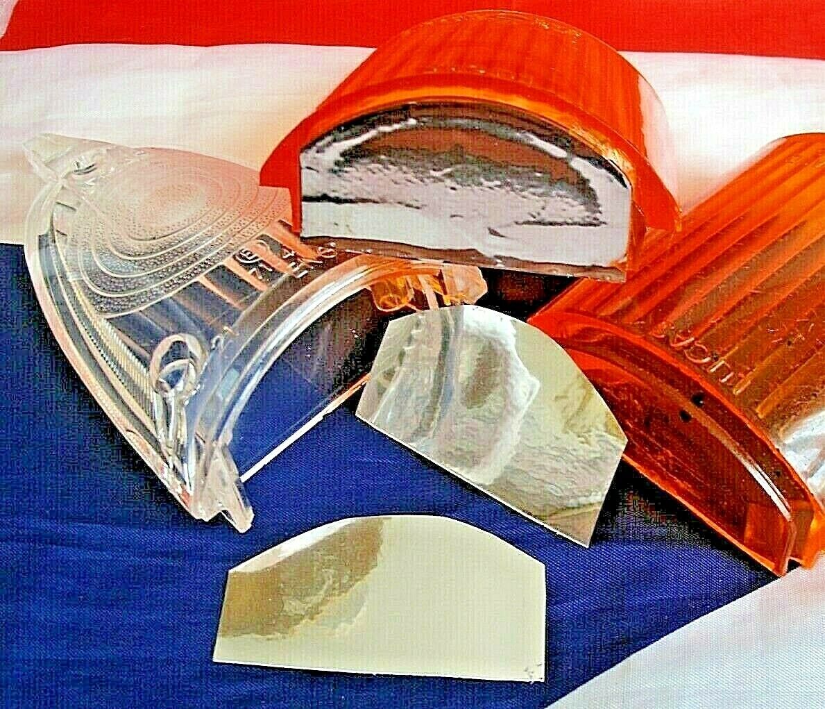 New Pair Rover P4 Rear Lamp Len Blank Reflector fits to stop & tail lamp