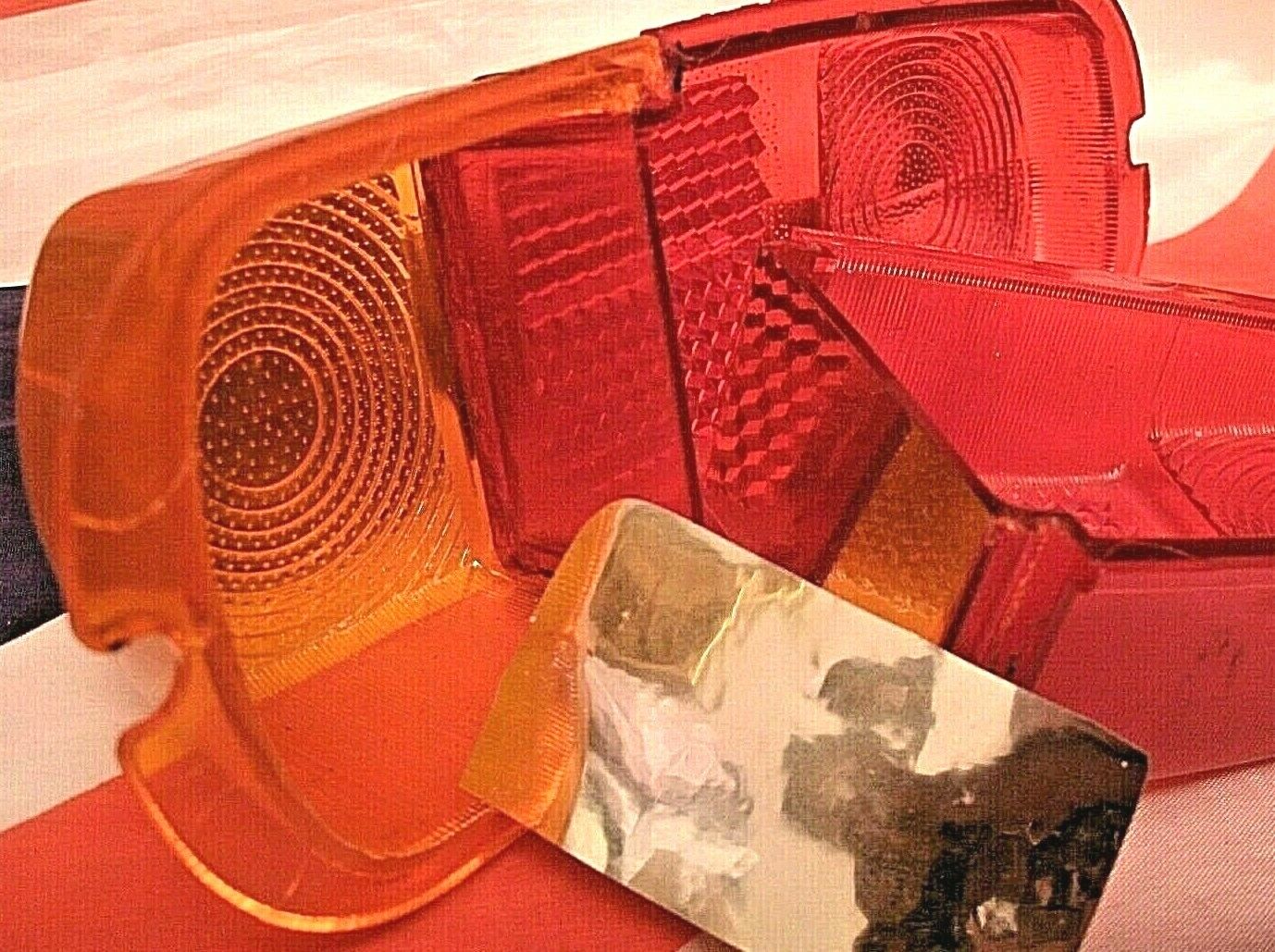 New Pair Rover P4 Rear Lamp Len Blank Reflector fits to stop & tail lamp