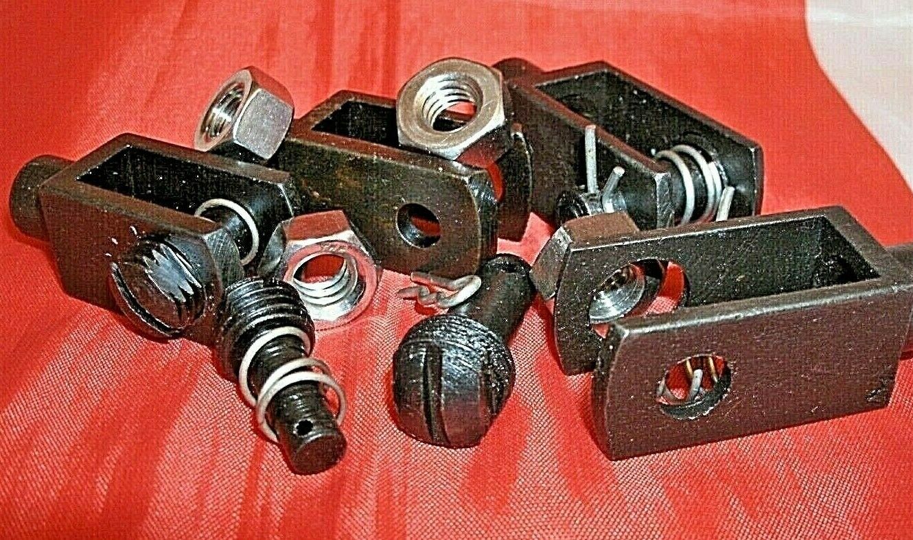 Rover P5B Coupe & Saloon Hand Brake Clevis One Pair With Lock Nuts & R Clips. 6