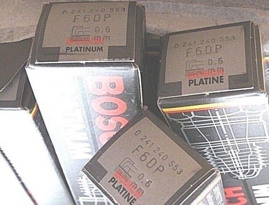 ONE NEW SET OF 10 F6DP Genuine Boxed Bosch Palatine Spark Plug 0241240553.