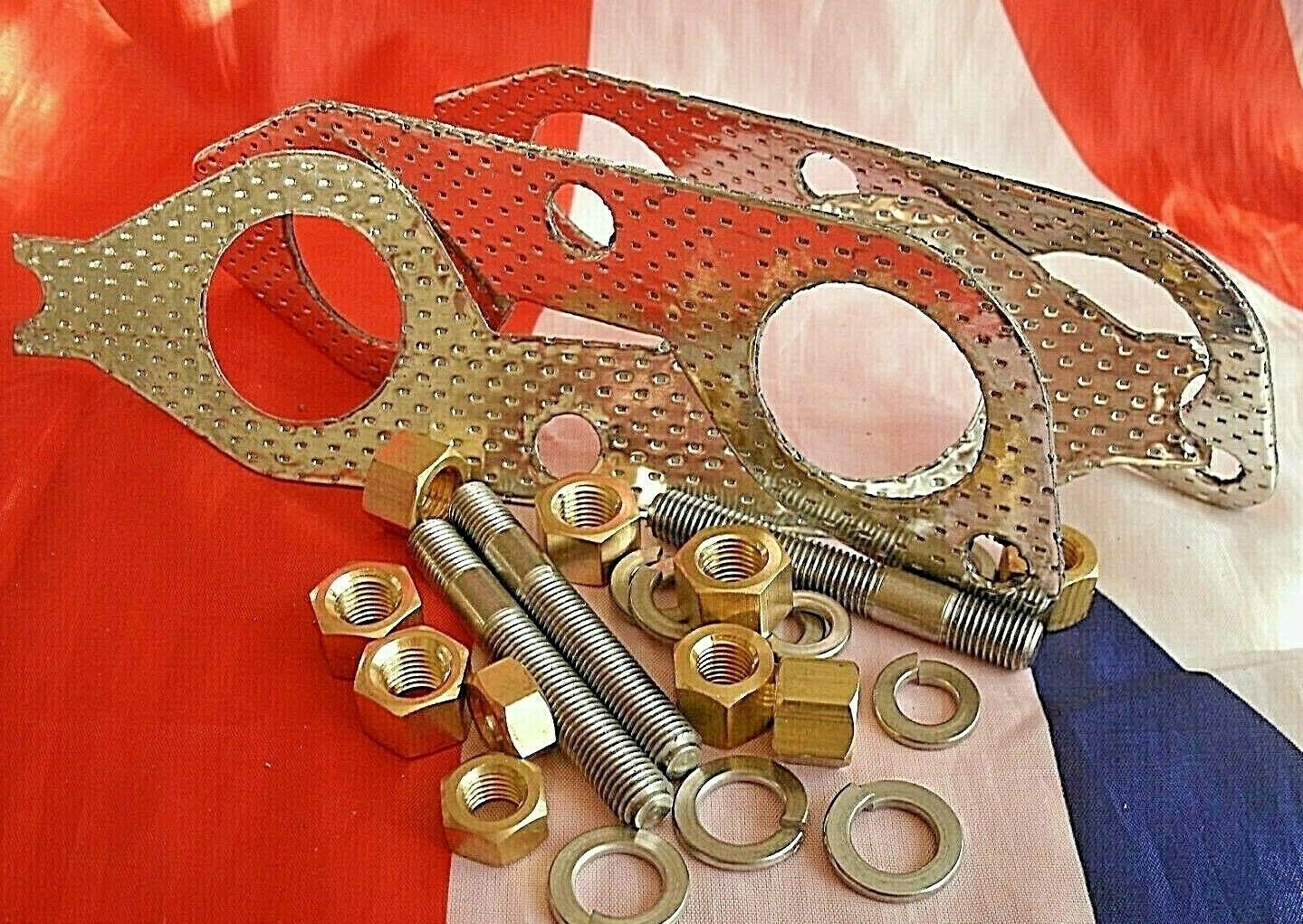 Land Rover 2.6 Petrol 6 Cylinder Exhaust Manifold Fitting Kit Brass & Stainless