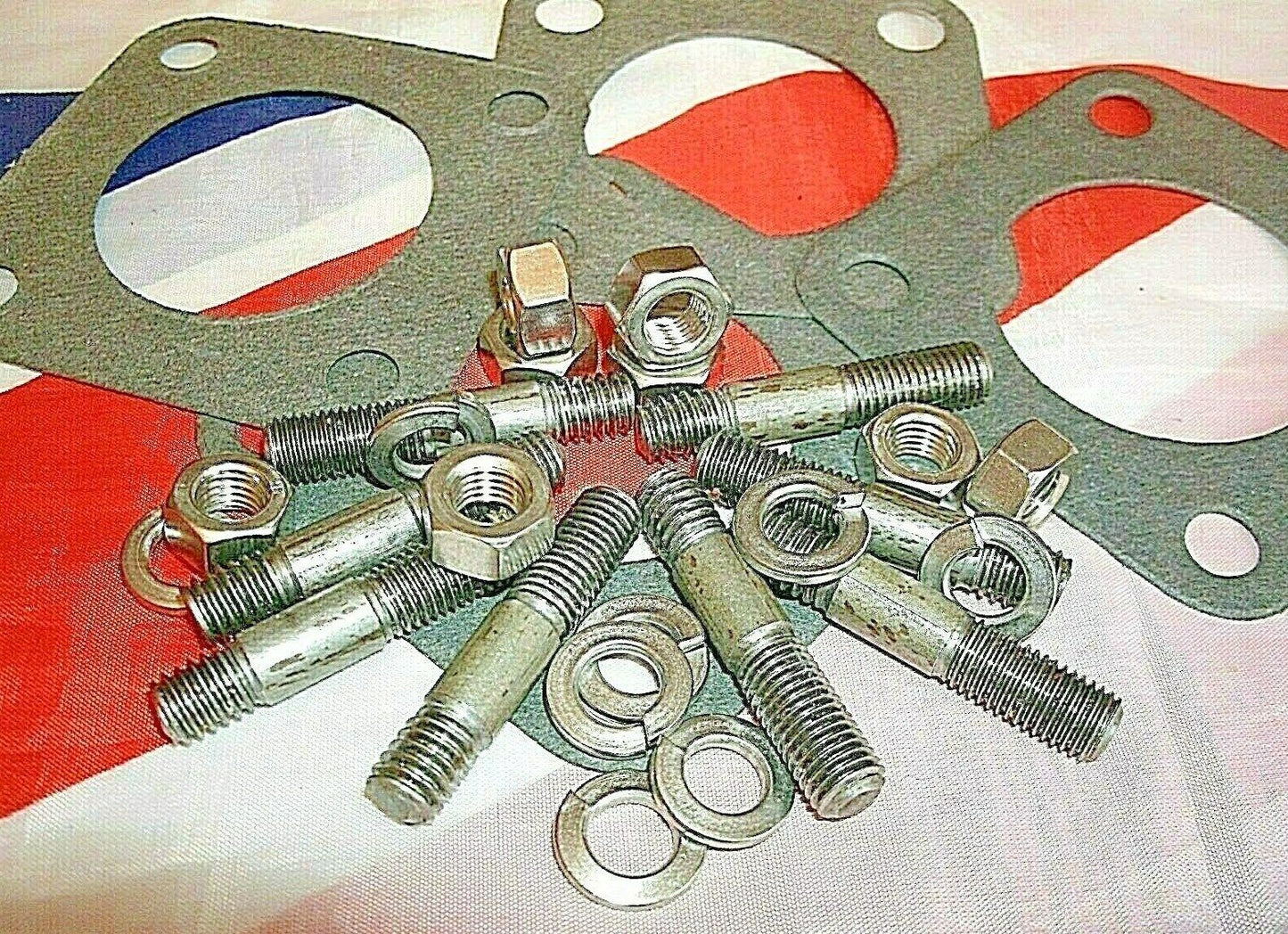 Land Rover FC Carburettors Mount Kit for manifold Studs Nuts Springs Washers