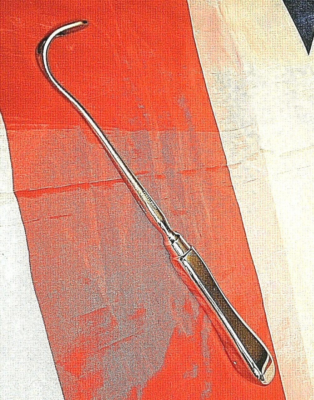 One Used Vintage Dental Examination Tool Stainless steel 9.1/4" long
