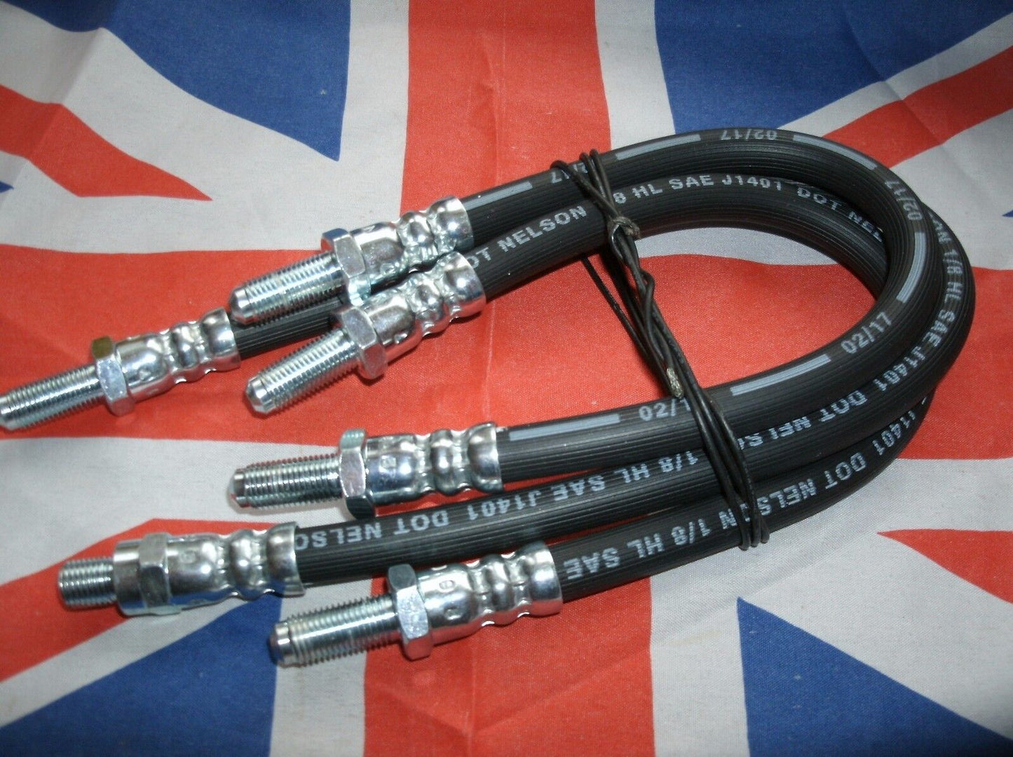 FORD ESCORT MK2 RUBBER BRAKE HOSE KIT MM KIT SET OF 3 FRONT/REAR TOTAL 3 HOSES