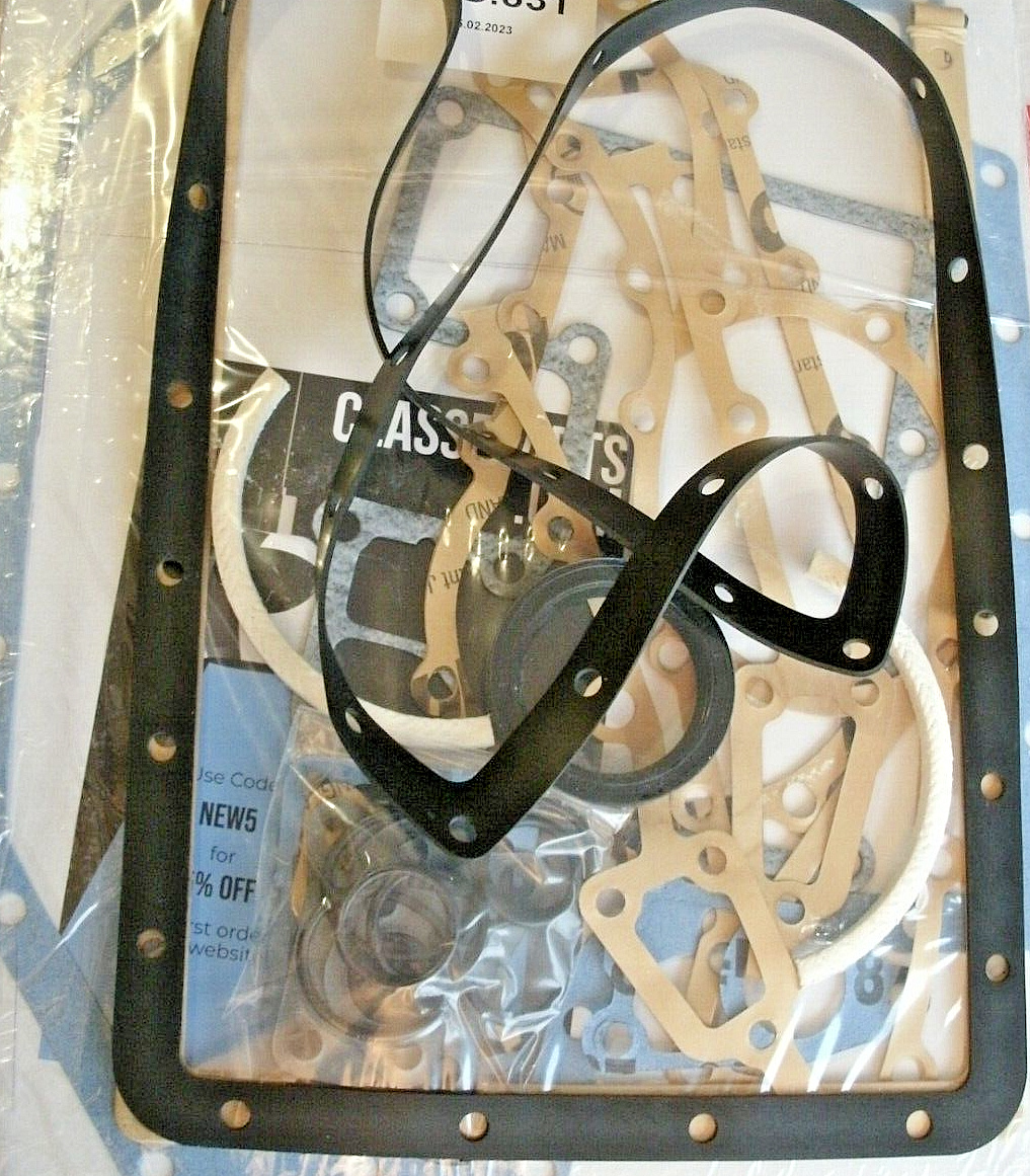 Jaguar V12 Daimler Double Six Conversion Gasket Set With Rubber Sump Pan Gasket