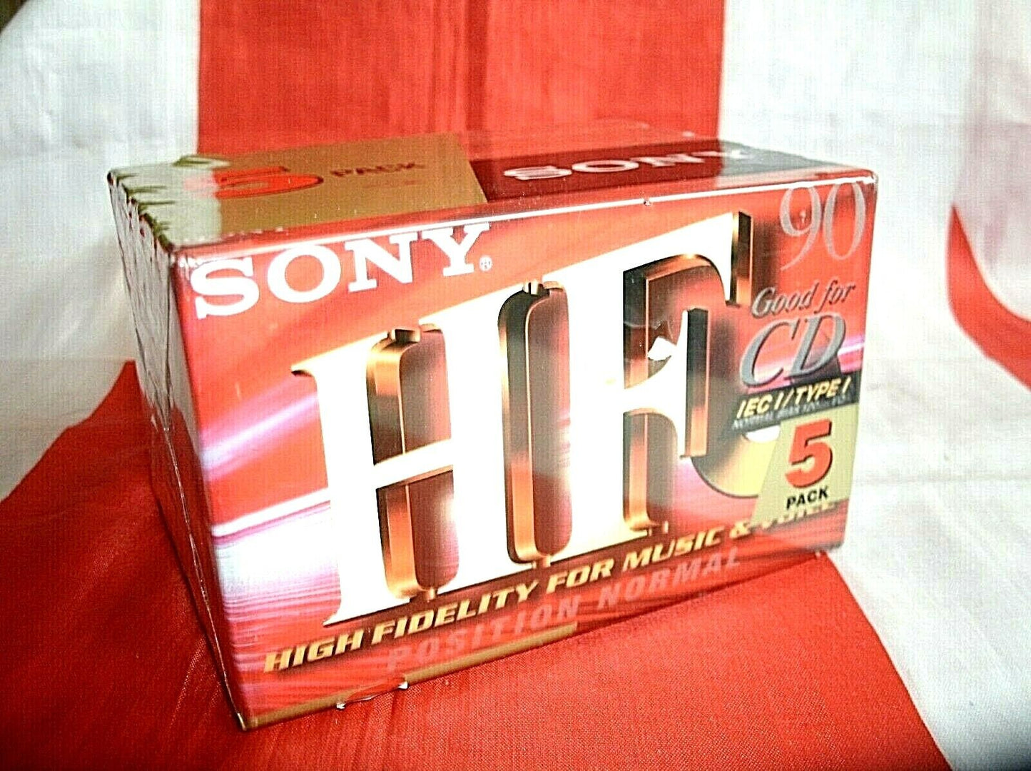 NEW Sony HF-90 Ferric Blank Cassette Tapes Total 8 NEW SEALED for Music & Voice