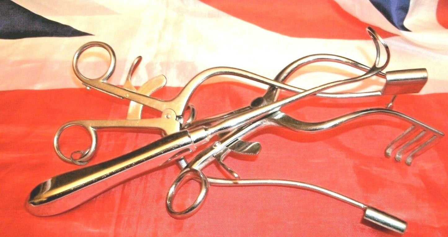 One Used Vintage Dental Examination Tool Stainless steel 9.1/4" long