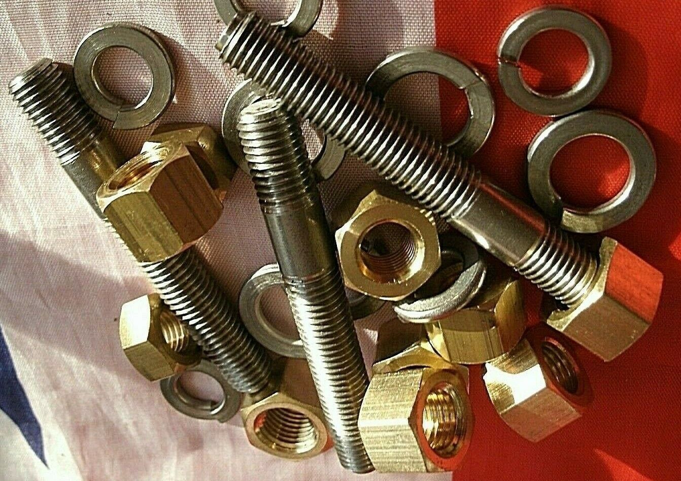 Rover P4 95,100,110 Exhaust Manifold & Dowm Pipe Brass & Stainless Fitting Kit.