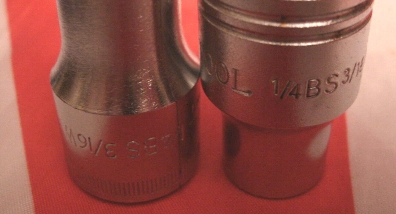 One New Old Stock 1/2 Drive Britool Socket 1/4 BS-3/16 W Classic Vintage Vectren
