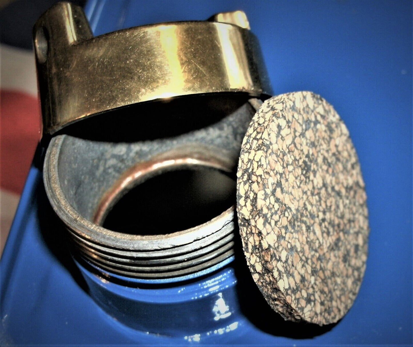 1 NEW 4 M THICK CORK SEAL FOR THE LIDS USED ON THE 2 GALLON VINTAGE PETROL CANS