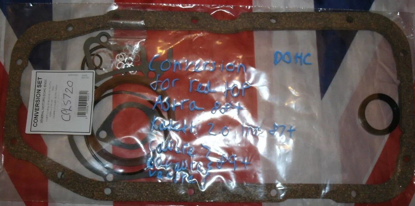 GENERAL MOTORS VAUXHALL OPEL BOTTOM END CONVERION GASKET SET 16V  DOHC RED TOP