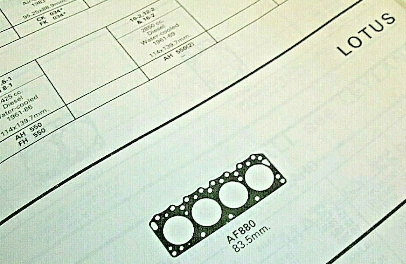 One Pre Owned Payen Gasket Catalogue Car & Commercial Part No / WP128 Date 1987