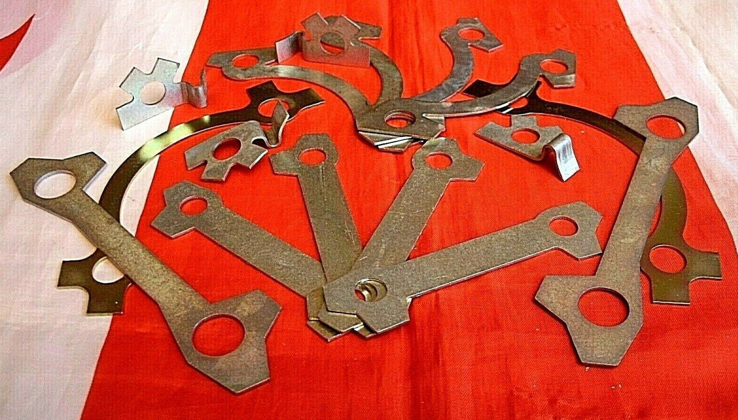 FORD LOTUS CORTINA MK 1 NEW SET OF FRONT SUSPENSION ENGINE MOUNT LOCK TABS KIT.