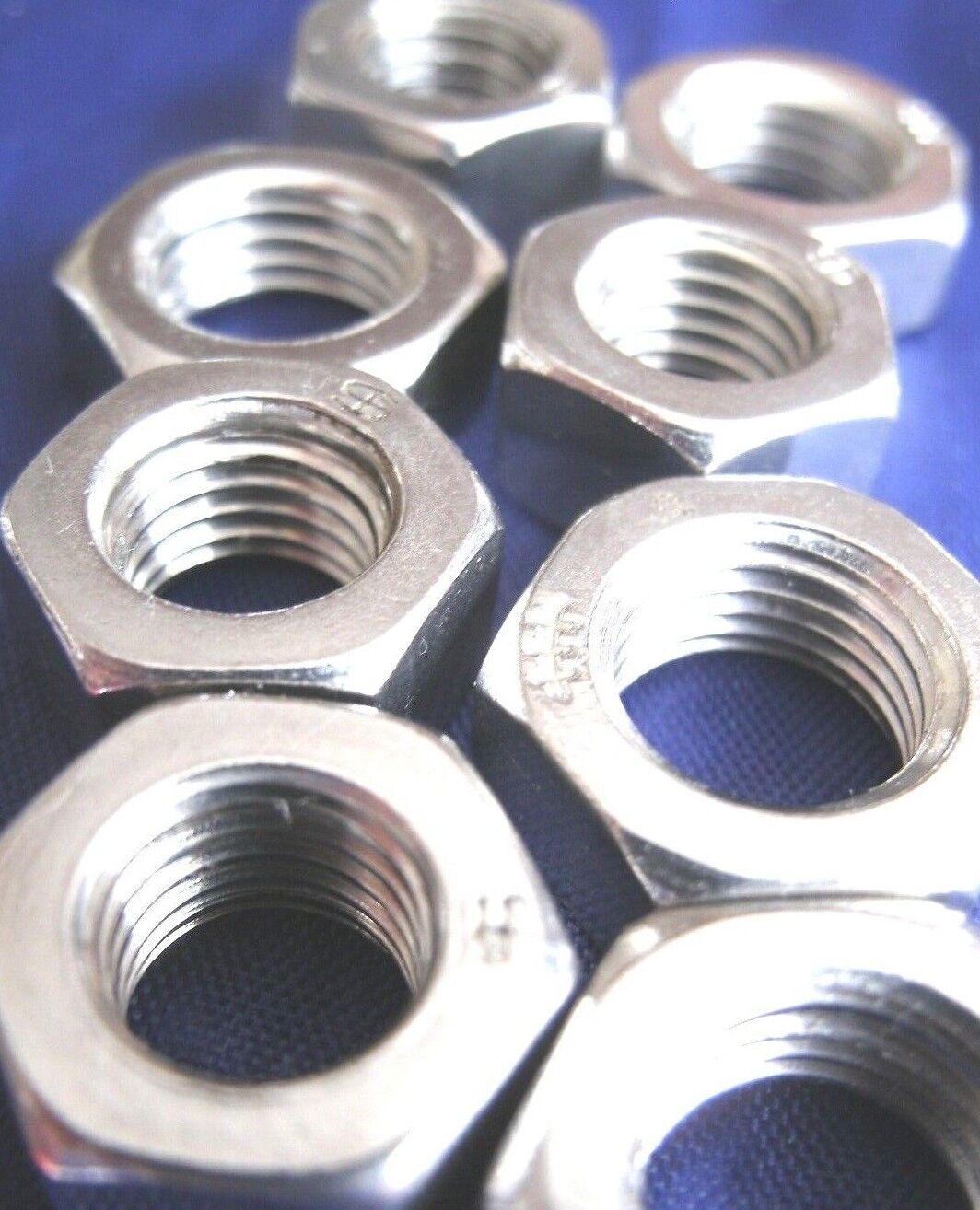 Pack Of 10 Stainless Steel SAE Full Nuts 3/8 x 24 UNF