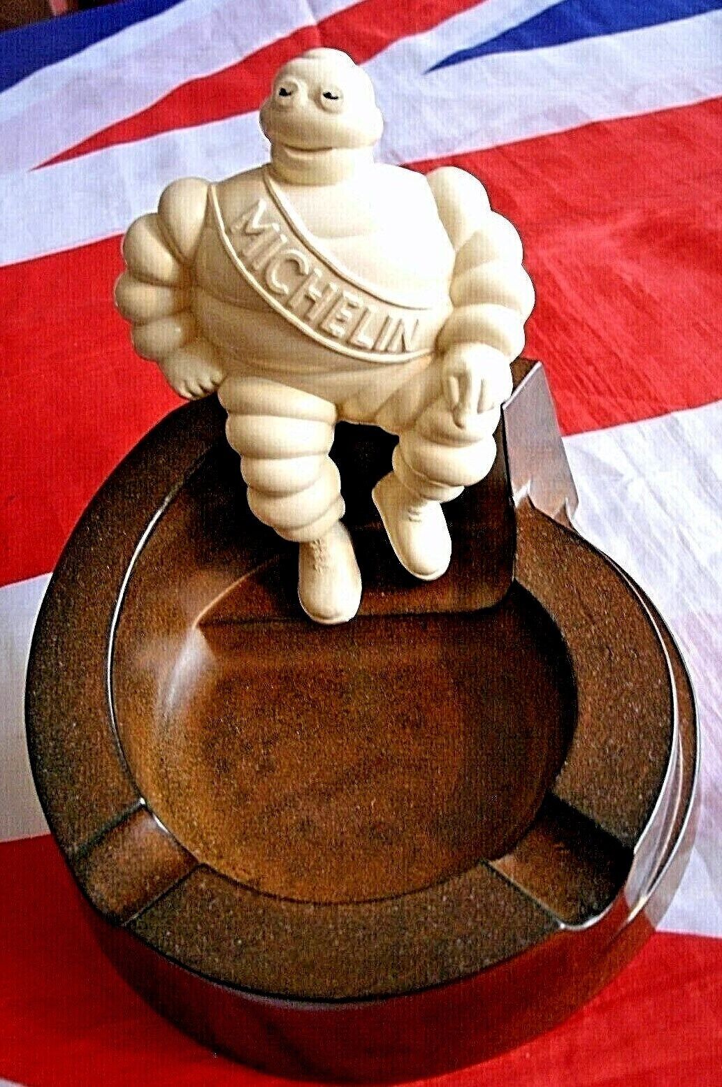 One Vintage Art Deco Bakerlite Michelin Man Ashtray Very Clean & Collectable