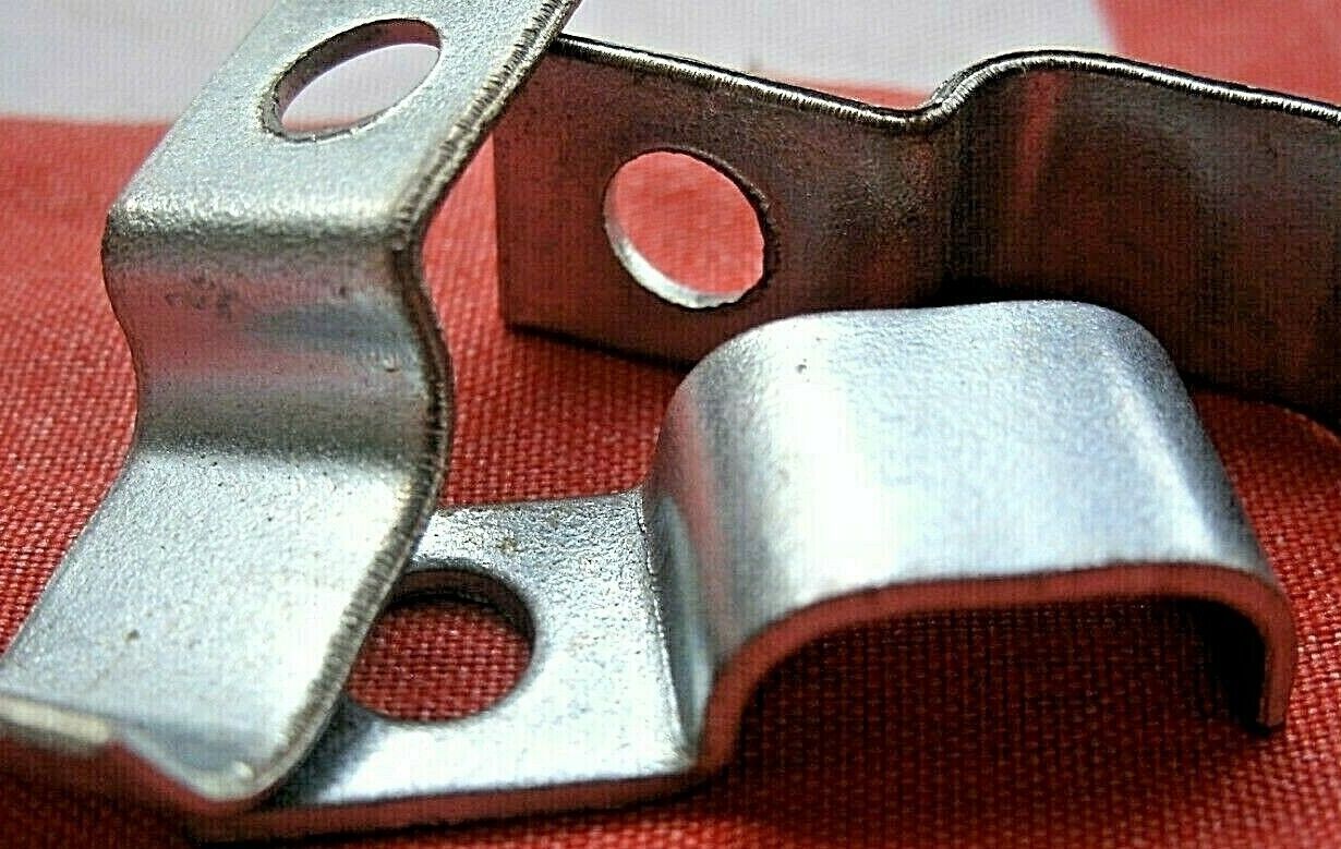 6 New 3/16 Twin Metal Brake Pipe Fitting Clips Clamps Steel With Plated finish