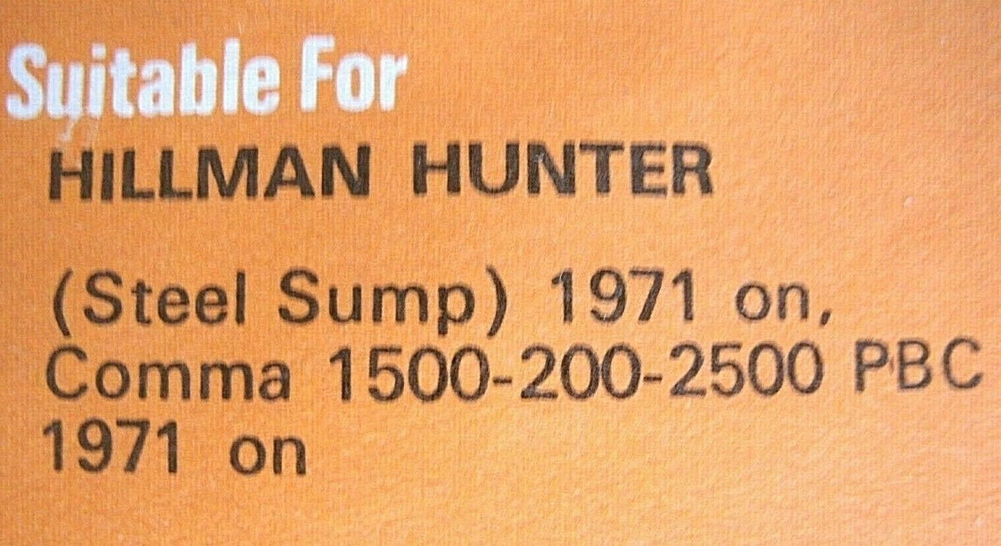 NOS Sump Gasket set Hillman Hunter Comma 1500,2000,2500 1971 ON