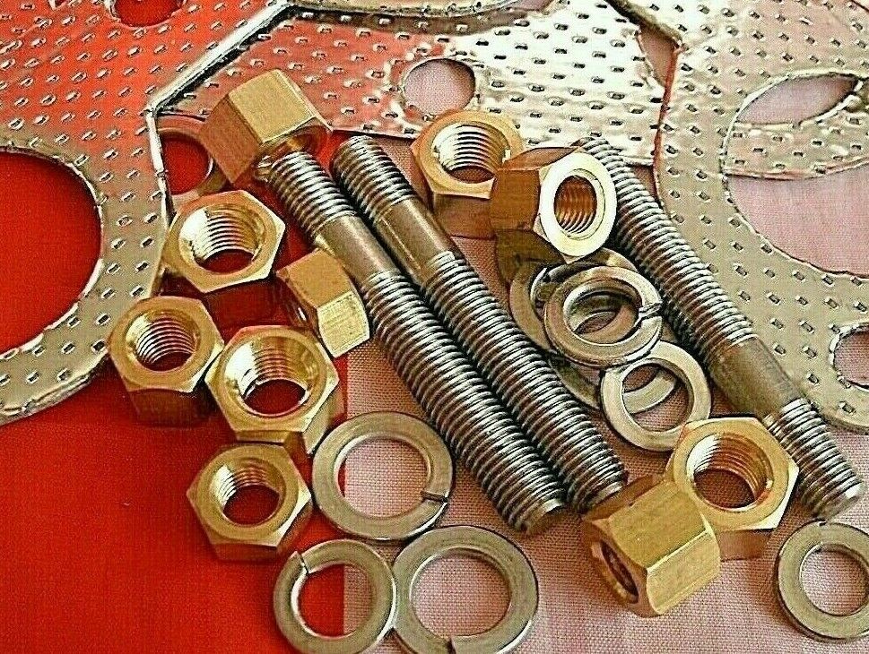 Land Rover 1.6 & 2.0 4 Cylinder Exhaust Manifold fitting kit Brass & Stainless