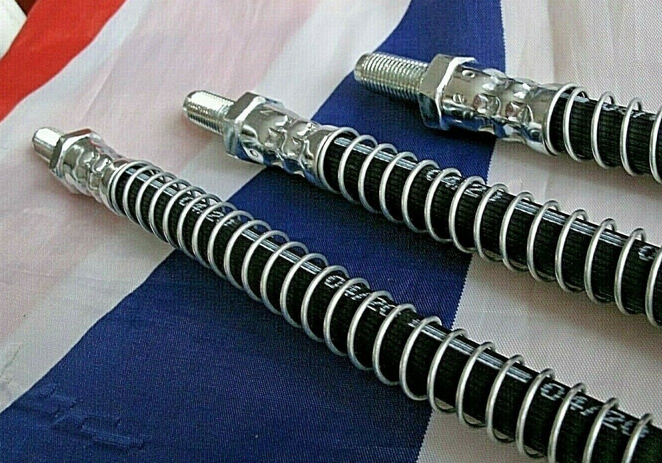 PANTHER KALLISTA GUARDED UPGRADE RUBBER BRAKE HOSE SET 0F 3 FRONT & REAR