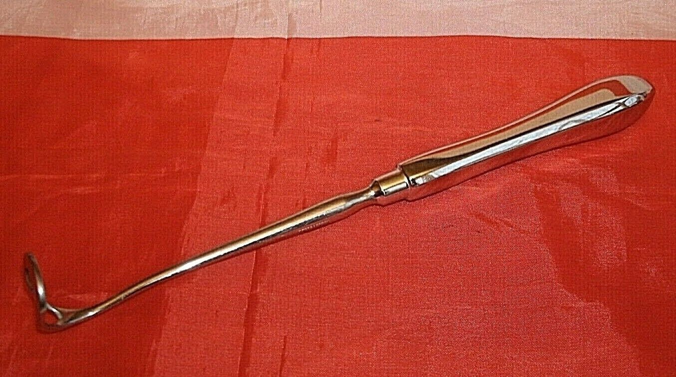 One Vintage Dental Examination Tool Stainless steel Complete Working 10/1973