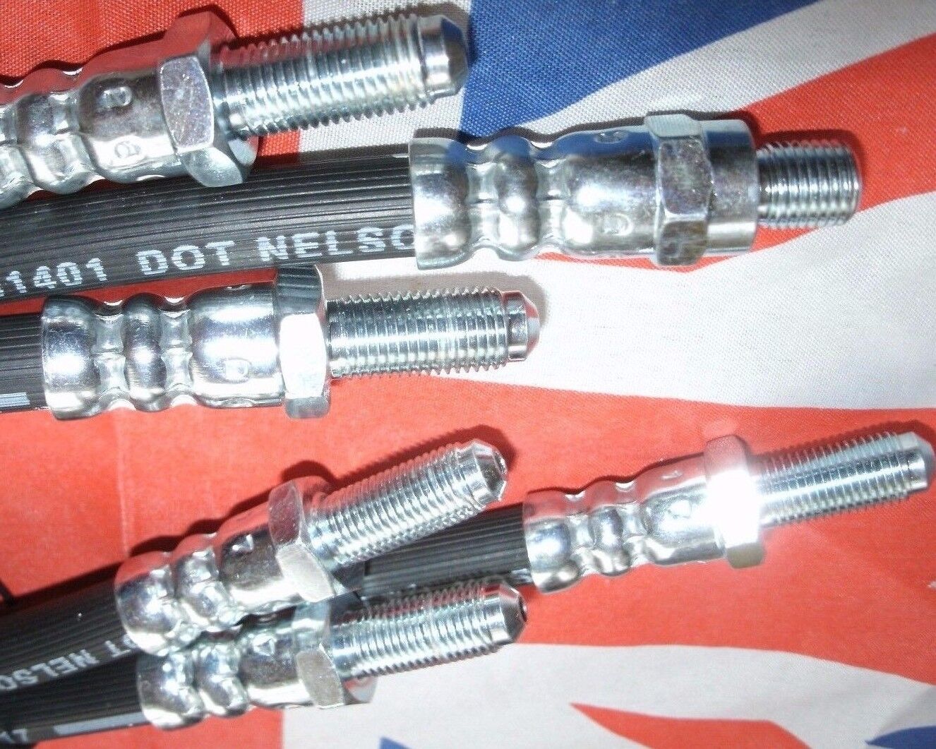 NEW FORD LOTUS CORTINA MK 2 1600E SAVAGE RUBBER BRAKE HOSE SET 3 FRONT/REAR