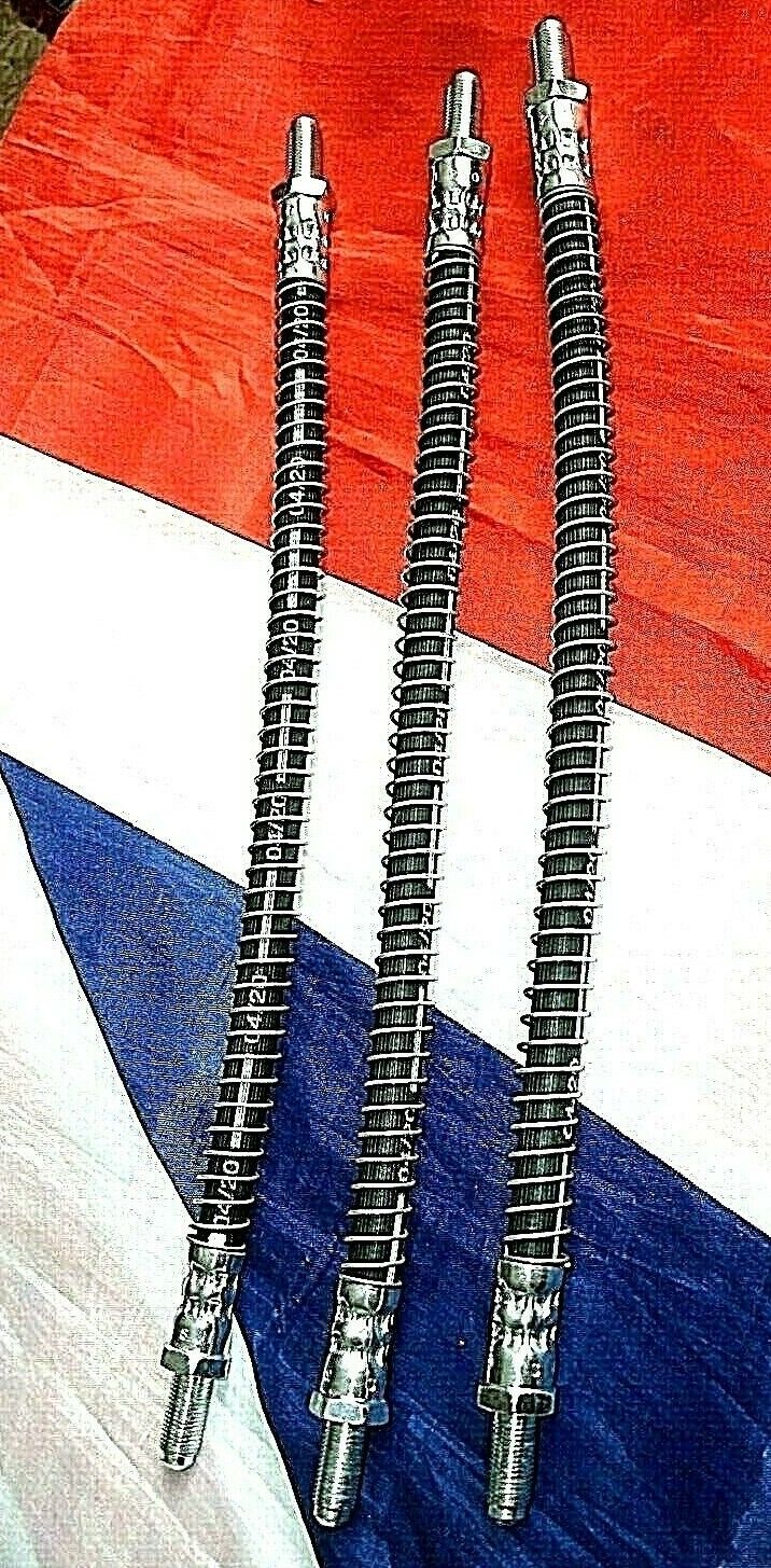 PANTHER KALLISTA GUARDED UPGRADE RUBBER BRAKE HOSE SET 0F 3 FRONT & REAR