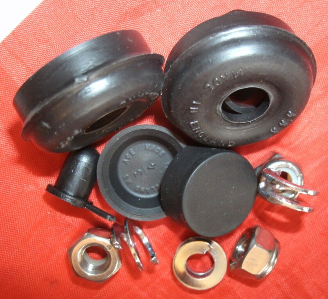 Rover P4 Rear Brake Cylinder Service set Rubber Seals Lock nut & Special Washers