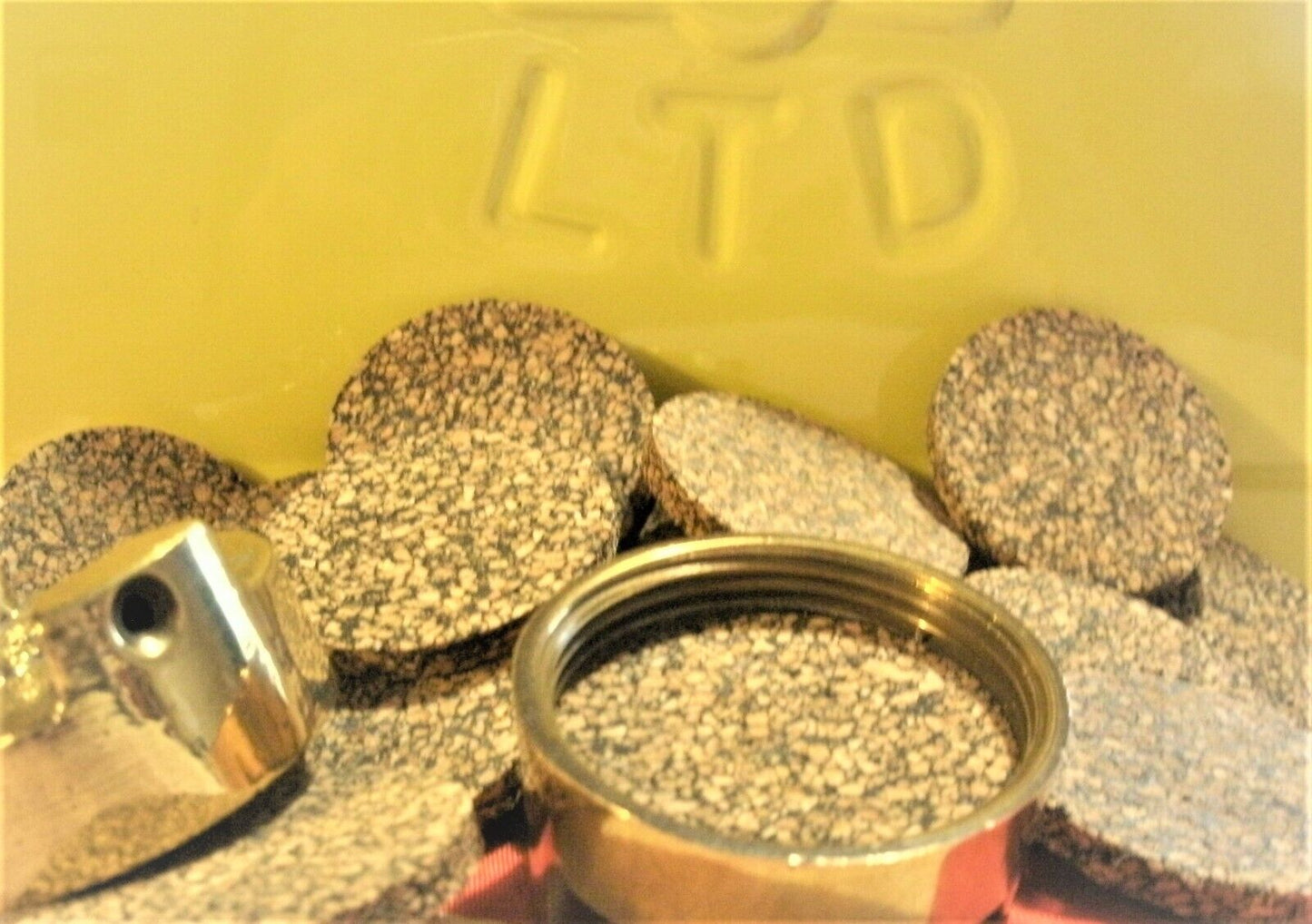 1 NEW 4 M THICK CORK SEAL FOR THE LIDS USED ON THE 2 GALLON VINTAGE PETROL CANS