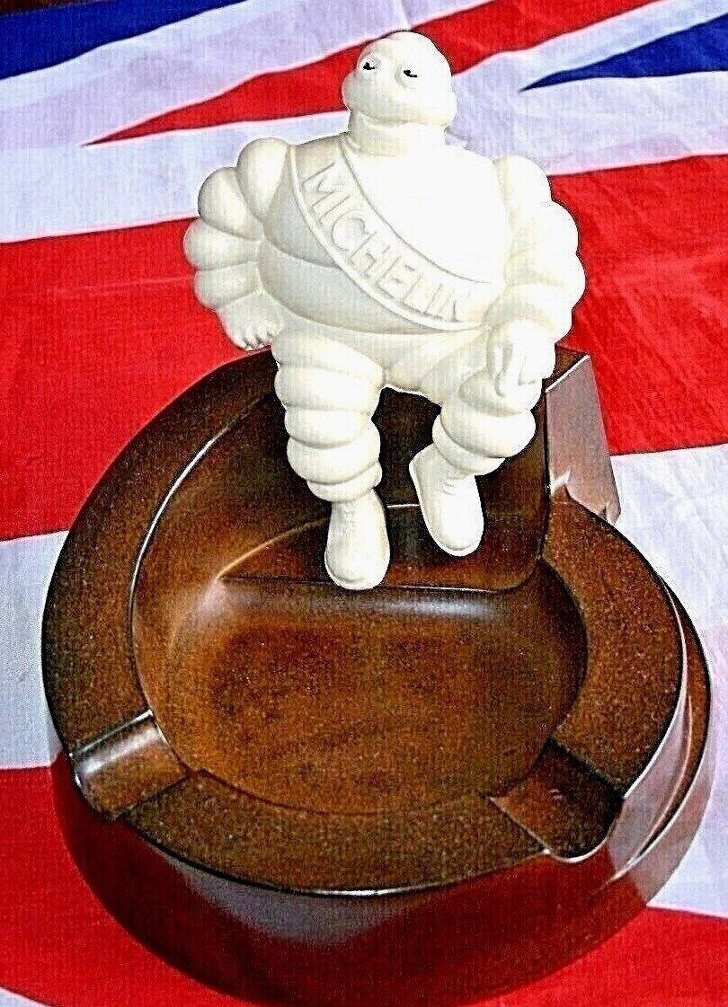 One Vintage Art Deco Bakerlite Michelin Man Ashtray Very Clean & Collectable