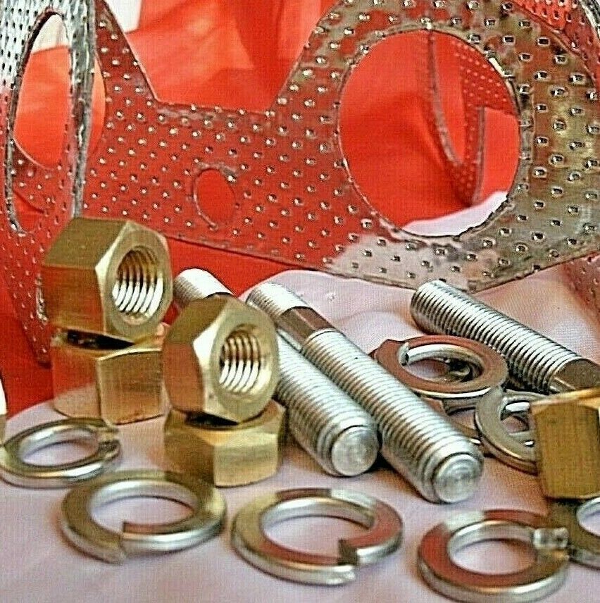 Land Rover 1.6 & 2.0 4 Cylinder Exhaust Manifold fitting kit Brass & Stainless
