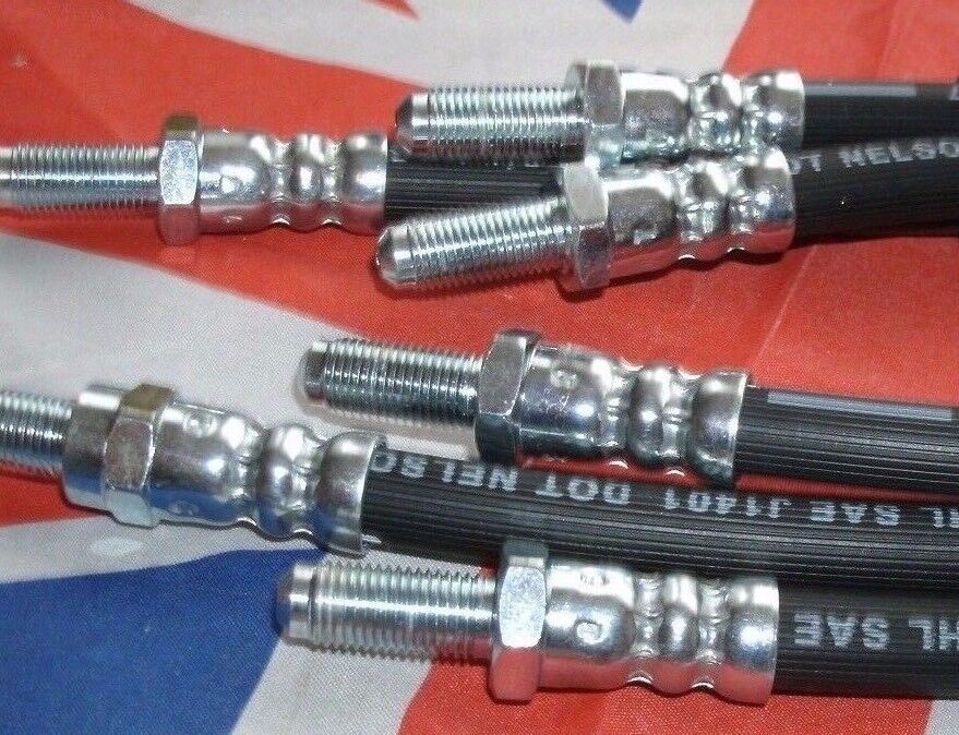 NEW FORD LOTUS CORTINA MK 2 1600E SAVAGE RUBBER BRAKE HOSE SET 3 FRONT/REAR