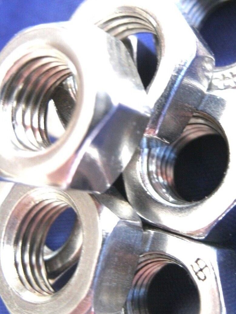 Pack Of 10 Stainless Steel SAE Full Nuts 1/4 x 28 UNF