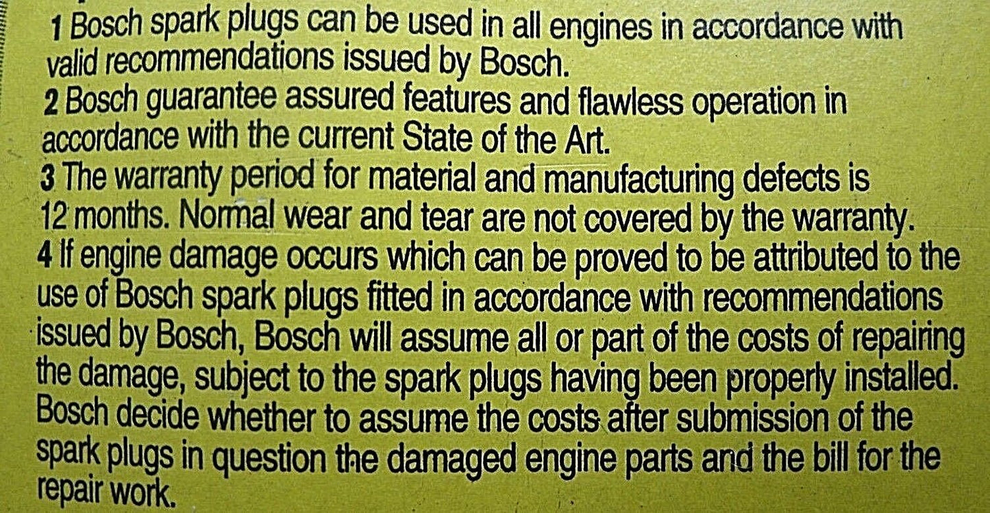 ONE PAIR OF NEW W5DTC Genuine Boxed Bosch Supper Spark Plugs 0241245070