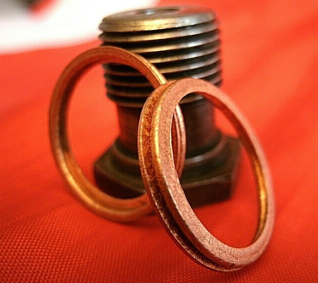 NEW ROVER P4 95,100 & 110 Cylinder Head Oil Feed Pipe Copper Sealing Washers