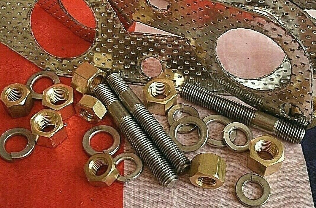 Land Rover 1.6 & 2.0 4 Cylinder Exhaust Manifold fitting kit Brass & Stainless