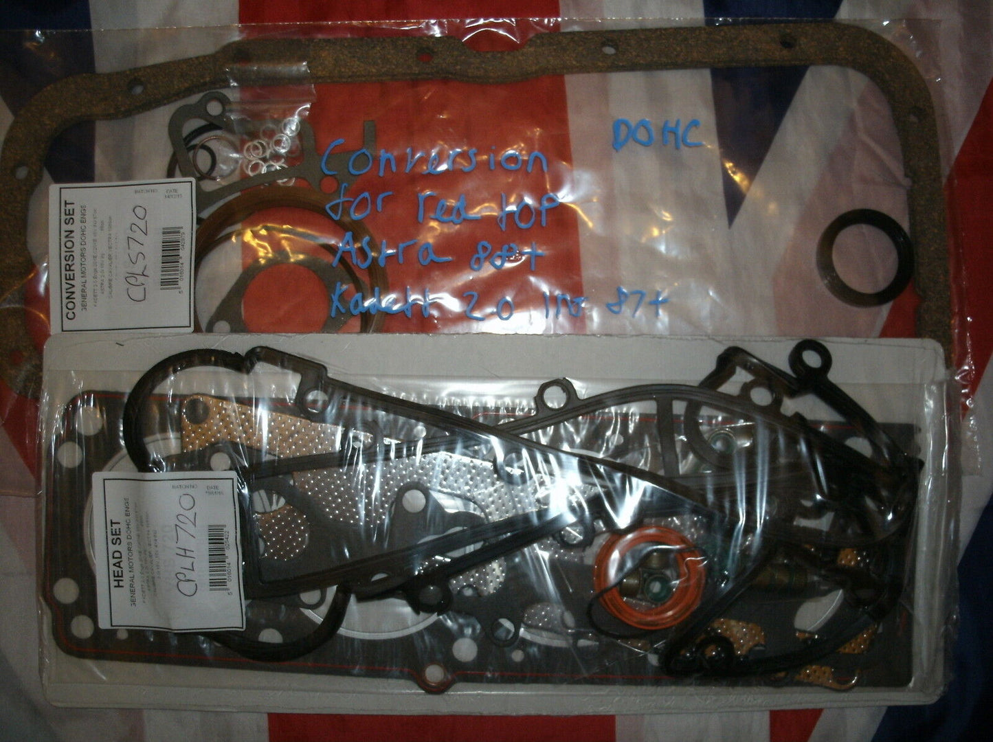 GENERAL MOTORS VAUXHALL OPEL BOTTOM END CONVERION GASKET SET 16V  DOHC RED TOP