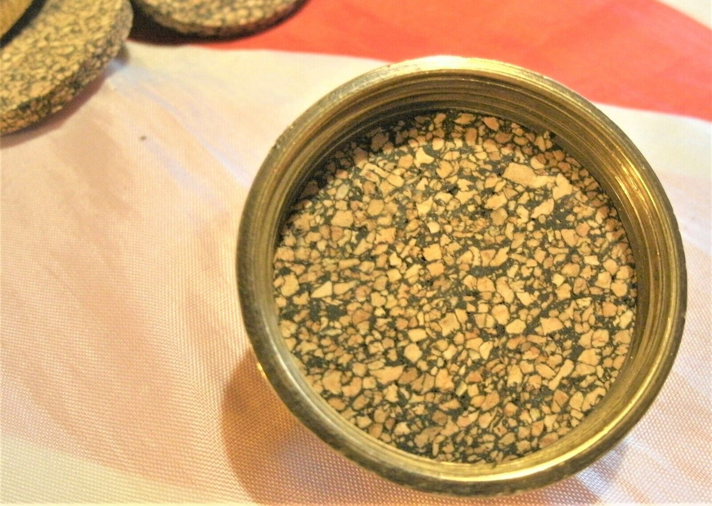 1 NEW 4 M THICK CORK SEAL FOR THE LIDS USED ON THE 2 GALLON VINTAGE PETROL CANS