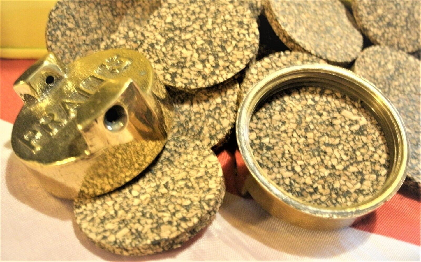 1 NEW 4 M THICK CORK SEAL FOR THE LIDS USED ON THE 2 GALLON VINTAGE PETROL CANS