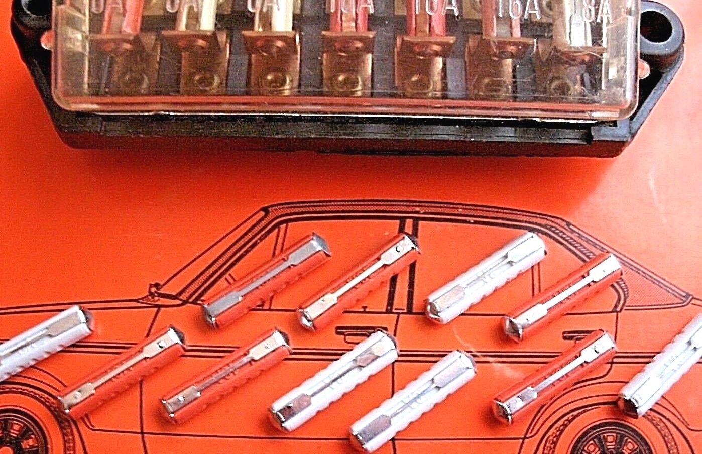 FORD ESCORT BDA TWIN CAM MEXICO Replacement Ceramics Fuses with & fitting tool