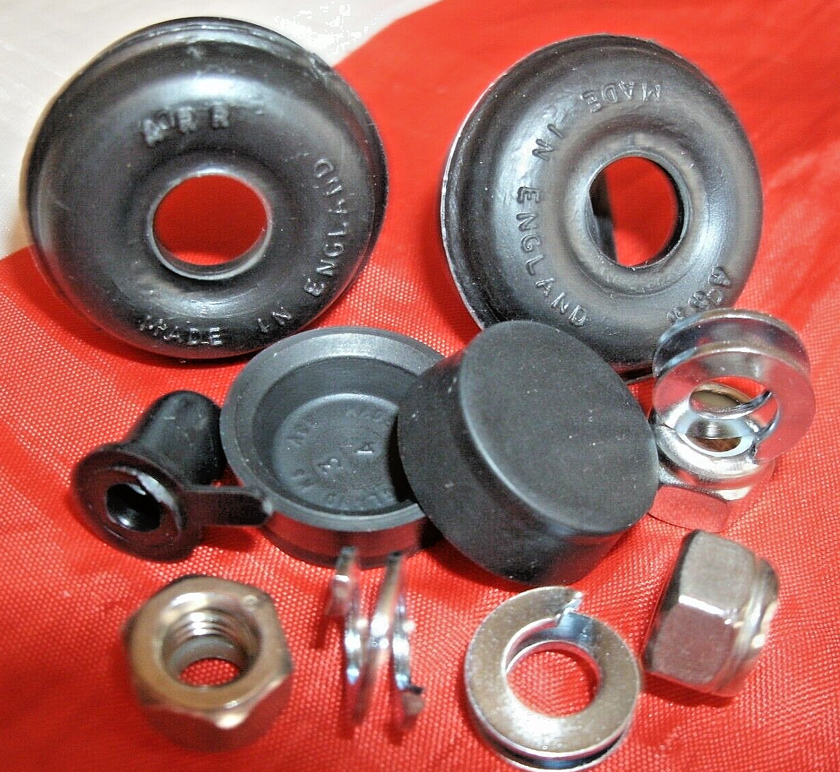Rover P4 Rear Brake Cylinder Service set Rubber Seals Lock nut & Special Washers