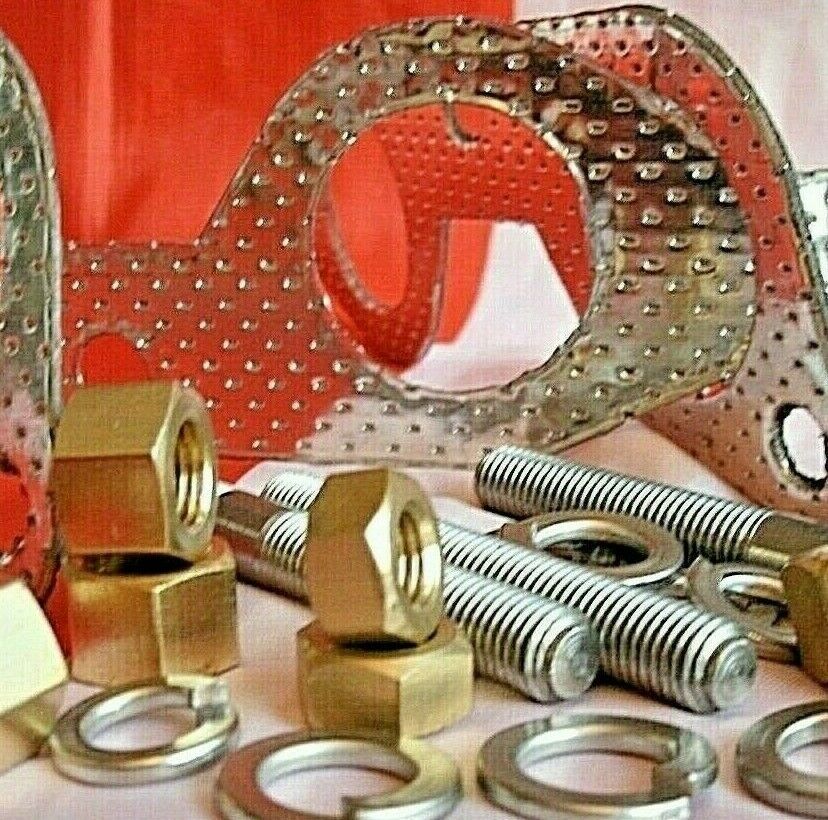 Land Rover 1.6 & 2.0 4 Cylinder Exhaust Manifold fitting kit Brass & Stainless