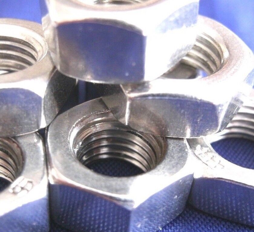 Pack Of 10 Stainless Steel SAE Full Nuts 1/4 x 28 UNF