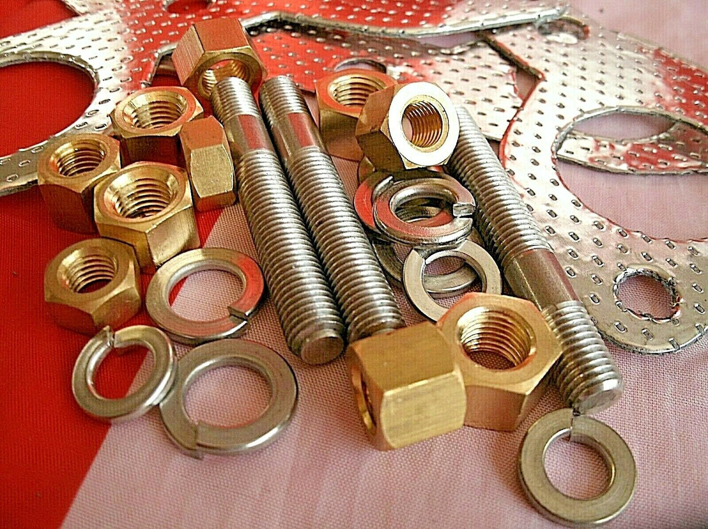 New Rover P4 95,100,110 1959-1965 Exhaust Manifold Fitting Kit Brass & Stainless