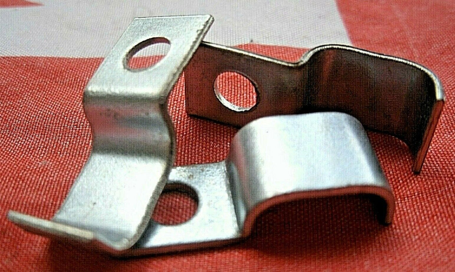 6 New Land Rover 3/16 Twin Metal Brake Pipe Fitting Clips Clamps in Steel plated
