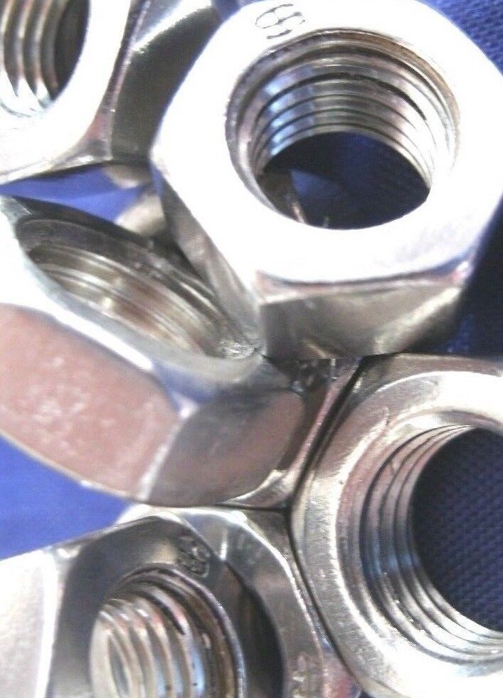 Pack Of 10 Stainless Steel SAE Full Nuts 1/4 x 28 UNF