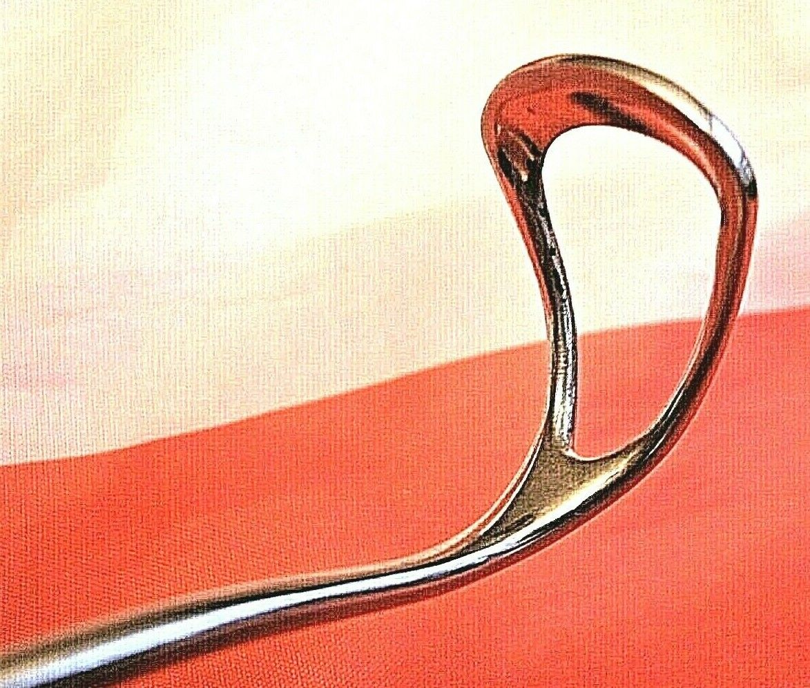 One Used Vintage Dental Examination Tool Stainless steel 9.1/4" long